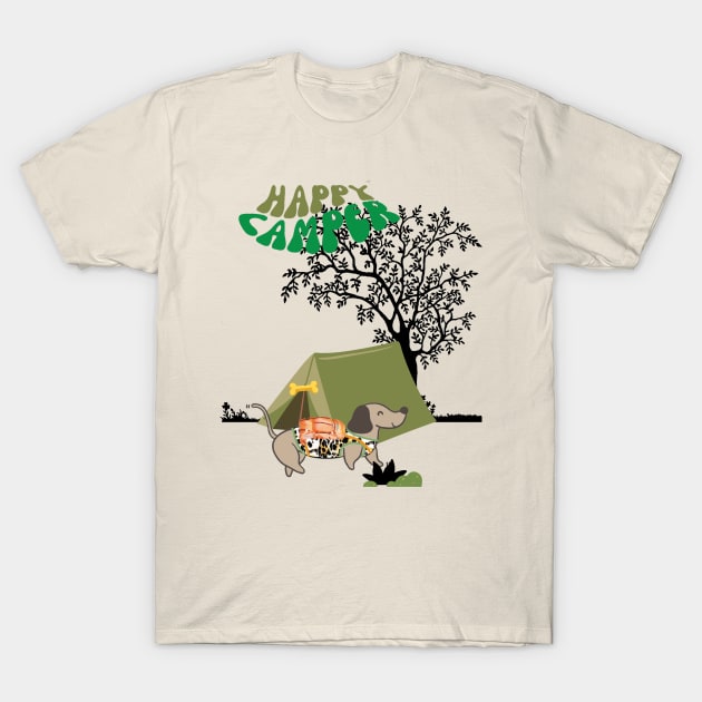 Happy Camper T-Shirt by vachala.a@gmail.com